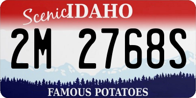 ID license plate 2M2768S