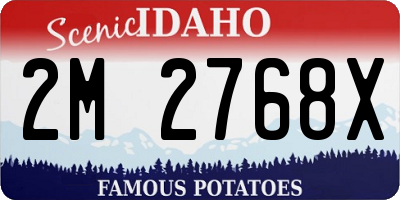ID license plate 2M2768X