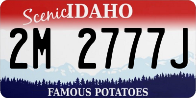ID license plate 2M2777J