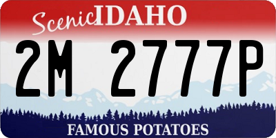 ID license plate 2M2777P