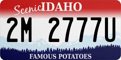 ID license plate 2M2777U