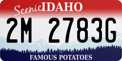 ID license plate 2M2783G
