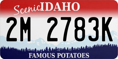 ID license plate 2M2783K