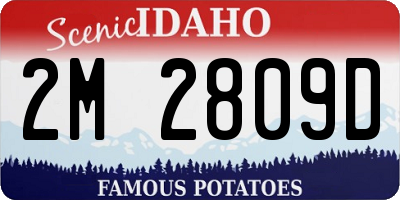 ID license plate 2M2809D