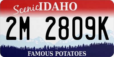 ID license plate 2M2809K