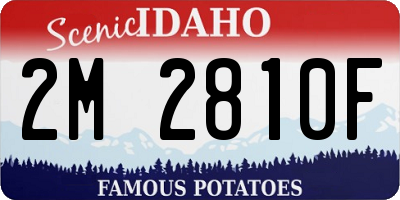 ID license plate 2M2810F