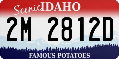 ID license plate 2M2812D