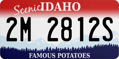 ID license plate 2M2812S