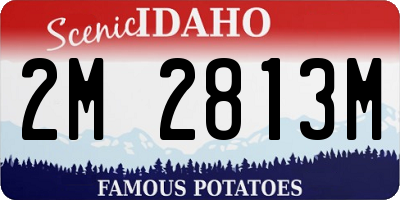 ID license plate 2M2813M