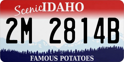 ID license plate 2M2814B