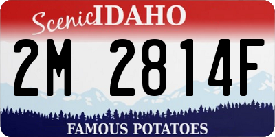 ID license plate 2M2814F