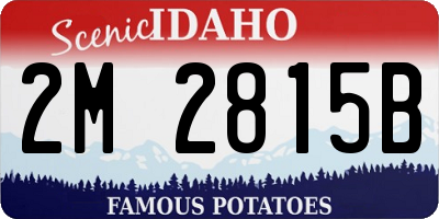 ID license plate 2M2815B