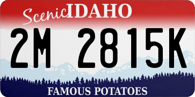 ID license plate 2M2815K
