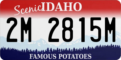 ID license plate 2M2815M