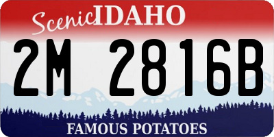 ID license plate 2M2816B