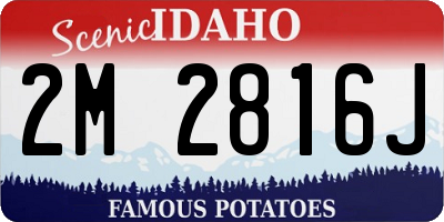 ID license plate 2M2816J