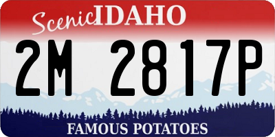 ID license plate 2M2817P