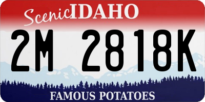 ID license plate 2M2818K