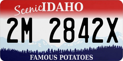 ID license plate 2M2842X