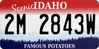 ID license plate 2M2843W