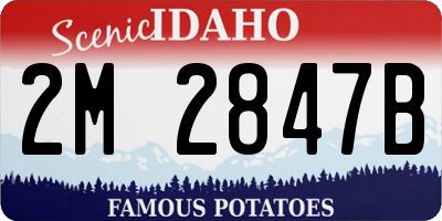 ID license plate 2M2847B