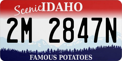 ID license plate 2M2847N