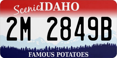 ID license plate 2M2849B
