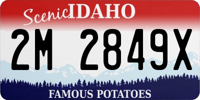 ID license plate 2M2849X