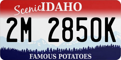 ID license plate 2M2850K
