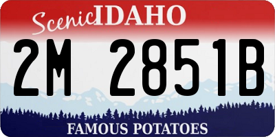 ID license plate 2M2851B