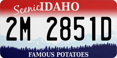 ID license plate 2M2851D