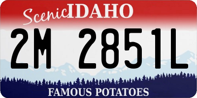 ID license plate 2M2851L