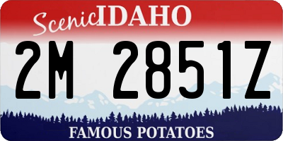 ID license plate 2M2851Z