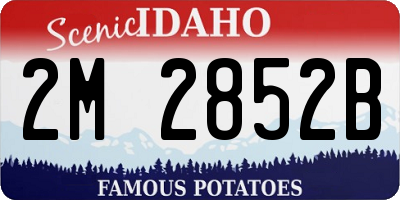 ID license plate 2M2852B