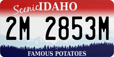 ID license plate 2M2853M