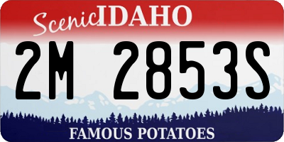 ID license plate 2M2853S