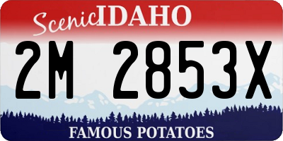 ID license plate 2M2853X
