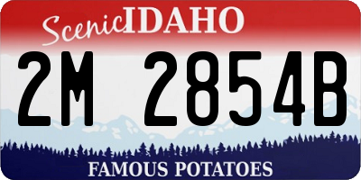 ID license plate 2M2854B