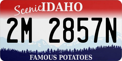 ID license plate 2M2857N