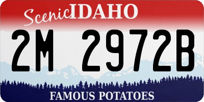 ID license plate 2M2972B