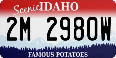 ID license plate 2M2980W