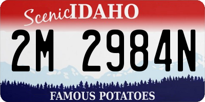 ID license plate 2M2984N