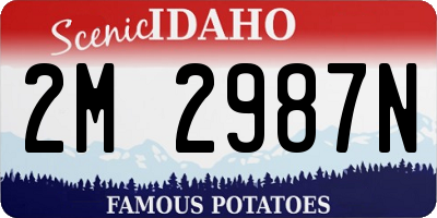 ID license plate 2M2987N