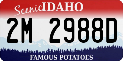 ID license plate 2M2988D