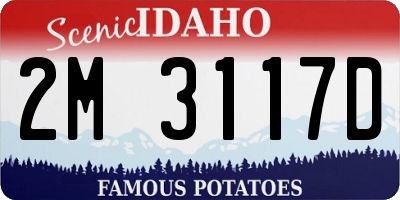 ID license plate 2M3117D