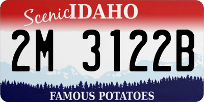 ID license plate 2M3122B