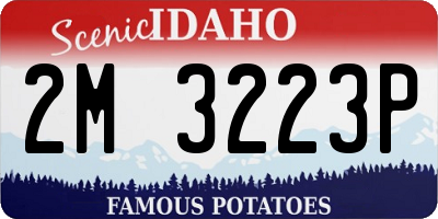 ID license plate 2M3223P