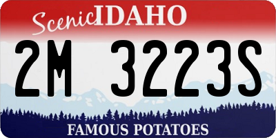 ID license plate 2M3223S