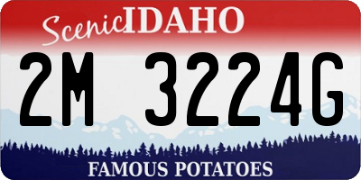 ID license plate 2M3224G