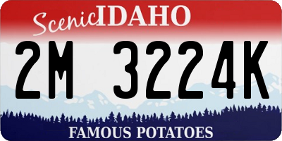 ID license plate 2M3224K